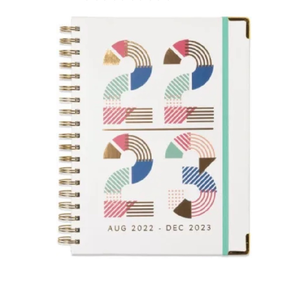Designworks Ink 2023 Twin Wire 17-Month Weekly Planner - Color Block Numbers